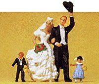 Bride, Groom, Ring Bearer & Flower Girl, G, Preiser Kg 45041