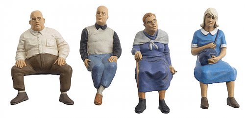 Pedestrians -- Seated Travellers 2, G, Preiser Kg 45122