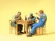 Sports & Recreation -- 3 Men Seated At Table Playing Cards, G, Preiser Kg 45141