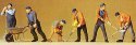 People Working -- Modern Track Workers w/Tools, O, Preiser Kg 65336
