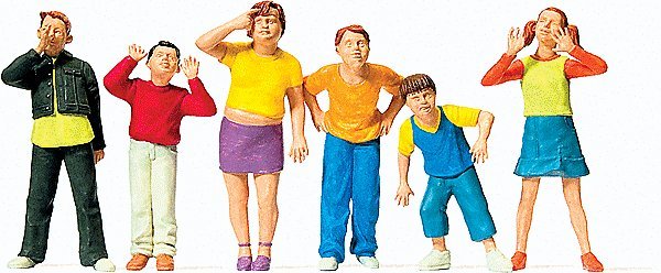 Pedestrians -- Children, pkg(6), O, Preiser Kg 65356