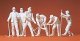 Unpainted Figures -- Railroad Track Crew (Unpainted) pkg(6), G, Preiser Kg 45182