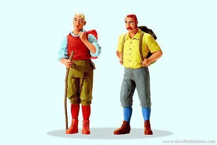 Pedestrians 1/22.5 Scale -- Wanderers Standing, G, Preiser Kg 44903