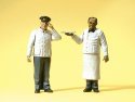 Workers -- US Sleeping Car Porter & Waiter pkg(2), G, Preiser Kg 45144