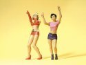 Sports & Recreation -- Pop Star w/Fan pkg(2), G, Preiser Kg 45147