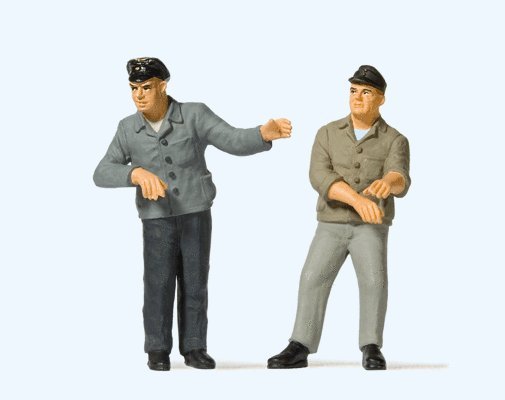 Railroad Engineer & Fireman in Cab -- Set 3, G, Preiser Kg 44919