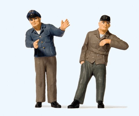 Railroad Engineer & Fireman in Cab -- Set 1, I, Preiser Kg 63102