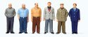 Standing Men -- pkg(6), 1/50, Preiser Kg 68216