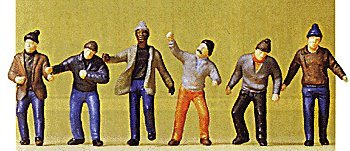 1/50-Scale Figures -- Outdoor Workers pkg(6), 1/50, Preiser Kg 68211
