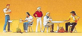 Recreation & Sports -- Students/Artists In Cafe, HO, Preiser Kg 10349