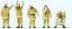 Modern Firemen Technical Support Team -- Beige Uniforms pkg(5), HO, Preiser Kg 10772
