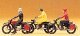 Recreation & Sports -- Motorcyclists w/Hercules pkg(3), HO, Preiser Kg 10081