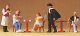 Spectators -- Tourists, Waiter & Artist, HO, Preiser Kg 10368