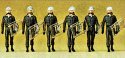 German Riot Police -- With Shields At Side, HO, Preiser Kg 10392