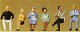1/50 Scale Figures -- Seated Passengers pkg(6), 1/50, Preiser Kg 68209