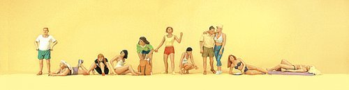 Sports & Recreation -- At The Campsite/Beach pkg(11), HO, Preiser Kg 10538