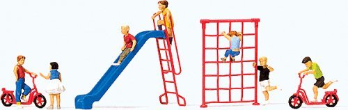 Playing Children -- With Accessories pkg(7), HO, Preiser Kg 10616