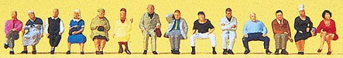 Passengers -- Seated Passengers - Package of 14, N, Preiser Kg 79199