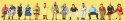 Passengers -- Seated Passengers - Package of 14, N, Preiser Kg 79199
