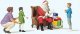 Santa in Chair, Mother and 2 Children, HO, Preiser Kg 10763