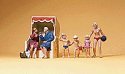 Recreation & Sports -- Sun Bathers & Beach Hut, HO, Preiser Kg 10438