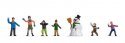 Children in the Snow -- 6 Kids, Snowman, N, NOCH 36821