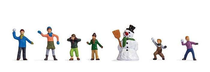 Children in the Snow -- 6 Kids, Snowman, N, Noch Gmbh & Co 36821