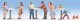 Stand-Up Cafe Patrons pkg(6) -- Includes 3 High Tables, HO, Noch Gmbh & Co 15833