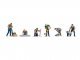 Working People -- Road Workers with Accessories pkg(6), HO, Noch Gmbh & Co 15112