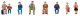 Seated Travelers -- Set 1 pkg(8), HO, Faller Gmbh 151619