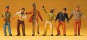 Circus Workers - Roustabouts -- 1 - Raising Tent, HO, Preiser Kg 20262