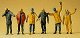People Working -- Modern Workmen w/Outdoor Gear pkg(6), HO, Preiser Kg 10423