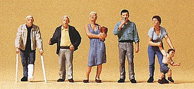 Pedestrians -- Passers By, HO, Preiser Kg 10454