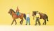 Sports & Recreation -- Riders w/Horses 1, HO, Preiser Kg 10500