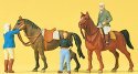 Sports & Recreation -- At The Riding School 2, HO, Preiser Kg 10503