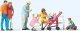 Family Day Out -- pkg(7), HO, Preiser Kg 10695