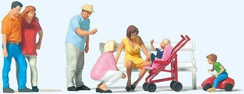 Family Day Out -- pkg(7), HO, Preiser Kg 10695