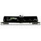 Trinity 25,500-Gallon Tank Car - Ready to Run -- Soy Power Bio Fuels GATX 30831 (black, blue, green, white), N, Atlas Model Rail