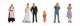 Wedding Couple -- Couple, Preist, Flower Girl, 2 Guests, HO, Noch Gmbh & Co 15862