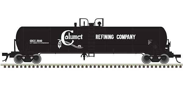 GATX 20,700-Gallon Tank Car - Ready to Run - Master(R) -- Calumet Refining Company CRCX 11832 (black, white), HO, Atlas Model Ra
