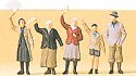 1:72 Figures -- Civilians Waving pkg(5), 1/72, Preiser Kg 72413