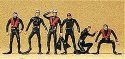 Recreation & Sports -- SCUBA Divers pkg(6), HO, Preiser Kg 10249