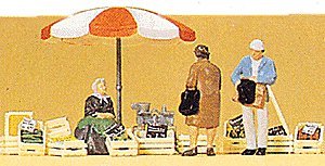 Vendors -- Market Stall, HO, Preiser Kg 10337