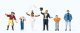 Carnival Parade Participants -- Set 4 pkg(6), HO, Preiser Kg 24645
