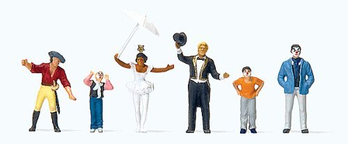 Carnival Parade Participants -- Set 4 pkg(6), HO, Preiser Kg 24645