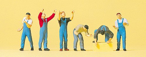 People Working -- Scaffolders pkg(6), HO, Preiser Kg 10497