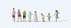 Youths and Children -- pkg(8), HO, Preiser Kg 10766