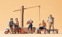 Pedestrians -- People Resting By Village Fountain, N, Preiser Kg 79161