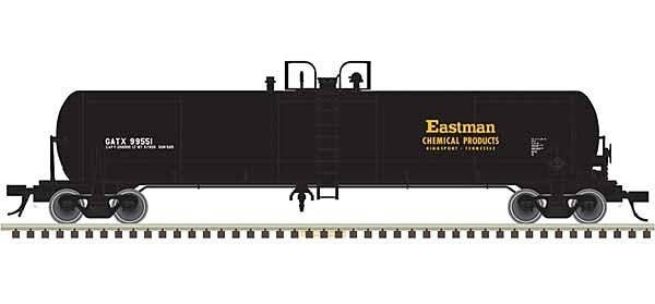 GATX 20,700-Gallon Tank Car - Ready to Run - Master(R) -- Eastman Chemical GATX 99559 (black, white, yellow), HO, Atlas Model Ra