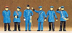 1900s Figures -- Bavarian Railroad Personnel, HO, Preiser Kg 12134